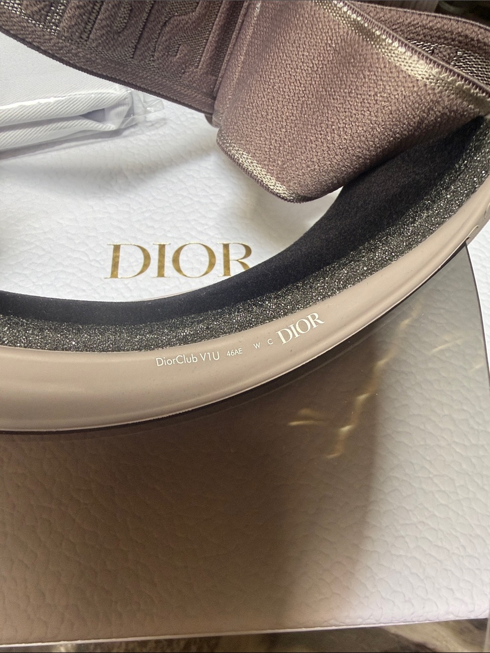Dior Visor - DiorClub V1U - Mink Gray New w Box - Picture 17 of 17